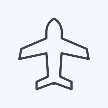 Icon Airplane mode. suitable for Mobile Apps symbol. line style. simple desig Illustrazione stock