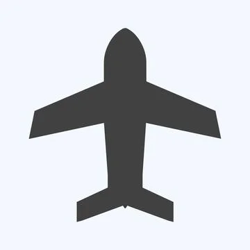 Icon Airplane mode. suitable for Mobile Apps symbol. glyph style. simple desi Illustrazione stock