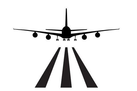 Icon of an airplane on a white background Stock Illustration