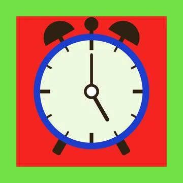 Icon alarm clock Stock Illustration