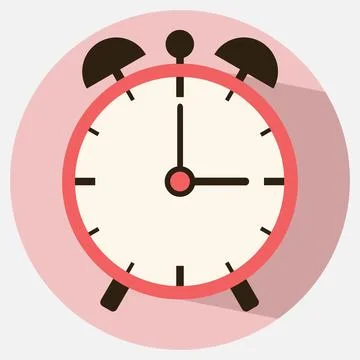 Icon alarm clock Stock Illustration