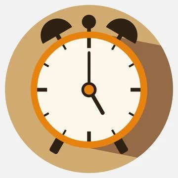 Icon alarm clock Stock Illustration