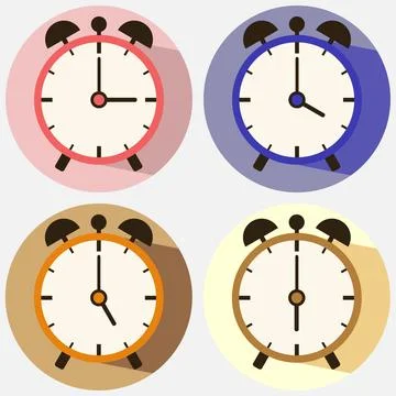 Icon alarm clock Stock Illustration