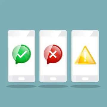 Icon alert with smartphone vector illustration Stock Illustration