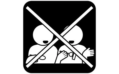 Icon alerting you to a conversation during a meal Stock Illustration