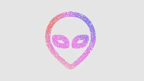 Icon alien is made up of LED square shapes that shimmer and flicker. There are Stock Footage 296214513