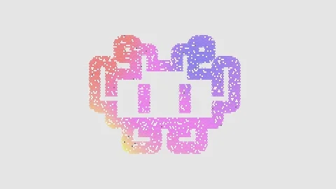 Icon alien monster is made up of LED square shapes that shimmer and flicker. Stock Footage 296214744