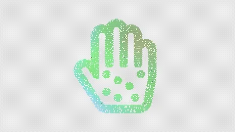 Icon allergies hand is made up of LED square shapes that shimmer and flicker. Stock Footage 290925075