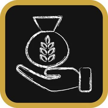 Icon alms. Islamic elements of Ramadhan, Eid Al Fitr, Eid Al Adha. Icons in.. Illustrazione stock