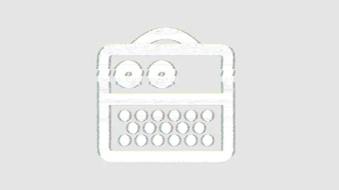 Icon amp guitar is distorted. Glitch. Noise, chromatic aberration, geometric Stock Footage 305474808