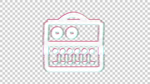 Icon amp guitar is distorted. Glitch. Noise, chromatic aberration, geometric Stock Illustration