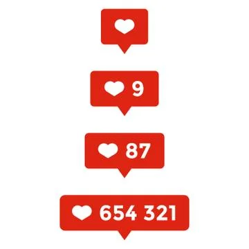 Like icon and counters set Stock Illustration