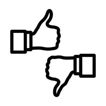 Icon Of Like And Dislike Stock Illustration