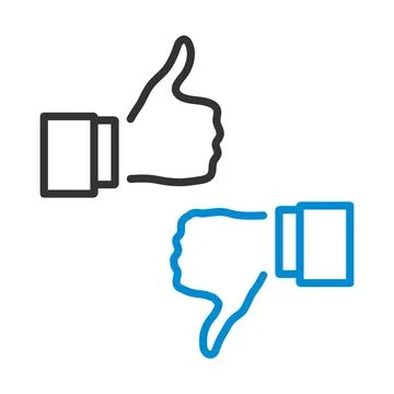 Icon Of Like And Dislike Stock Illustration