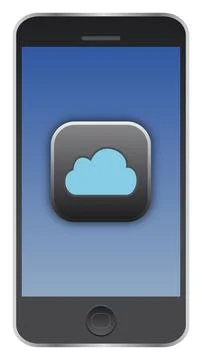 Icon and smartphone Stock Illustration