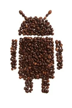 Icon of Android on white background Stock Photos