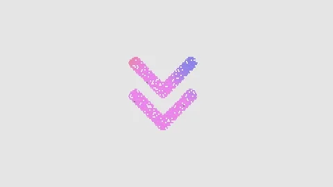 Icon Angle double down is made up of LED square shapes that shimmer and flicker. Stock Footage 290910740