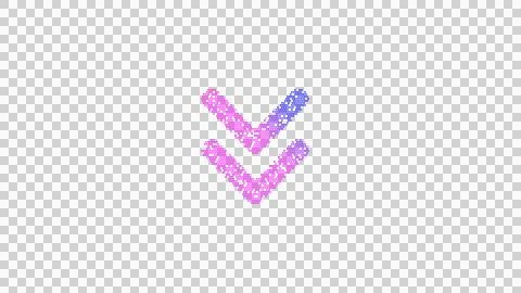 Icon Angle double down is made up of LED square shapes. There are bright diodes Stock Illustration