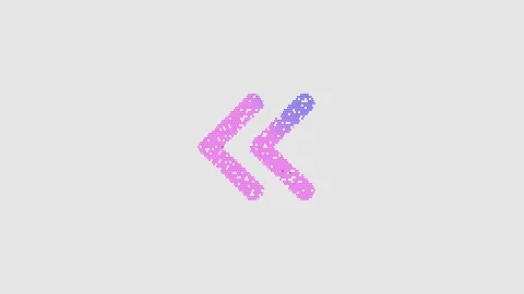 Icon Angle double left is made up of LED square shapes that shimmer and flicker. Stock Footage 290910093