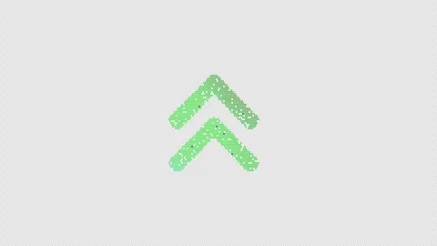 Icon angle double up is made up of LED square shapes that shimmer and flicker. Stock Footage 290922726