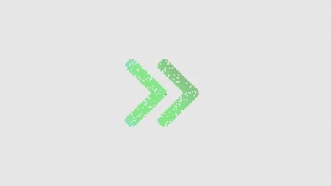 Icon angle double right is made up of LED square shapes that shimmer and Stock Footage 290922641
