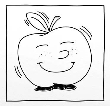 Icon with animated apple Stock Illustration