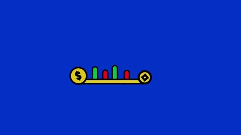 Icon animated statistics money Video stock 297207829