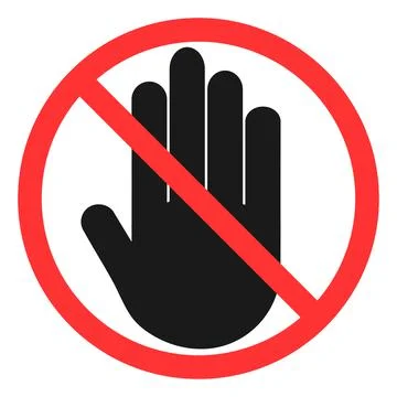 Icon anti hand Stock Illustration