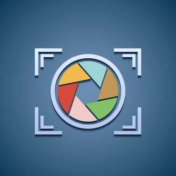 Icon aperture camera. 스톡 일러스트