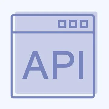 Icon API. suitable for Programming symbol. two tone style. simple design edit Stock Illustration