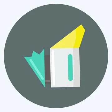 Icon Apiary Smoker. suitable for Bee Farm. Flat Style. simple design editable Illustrazione stock