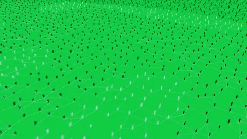 Icon appearing at junction seeding mesh growth on transparent, lines forming Stock Footage 339724756