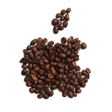 Icon of Apple on white background Stock Photos