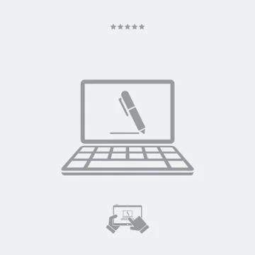 Icon of application for handwriting Stock-Illustration