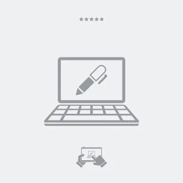 Icon of application for handwriting Ilustración de archivo