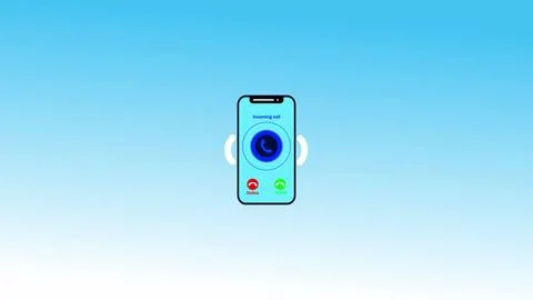 Icon of application for web and mobile with call icon. 스톡 일러스트