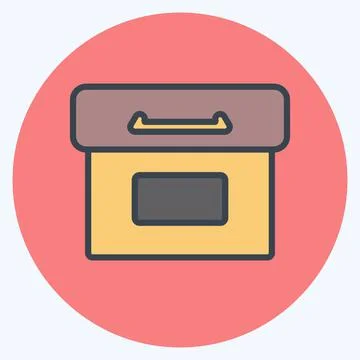 Icon Archive. suitable for Web Interface symbol. color mate style. simple des Stock Illustration