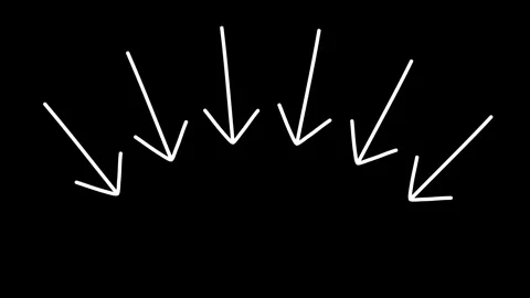 Icon arrow animation, many arrows pointing down. Stock Footage 341628841