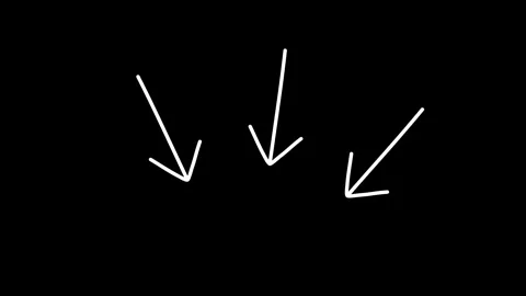 Icon arrow animation, three arrows pointing down. Stock Footage 341628840