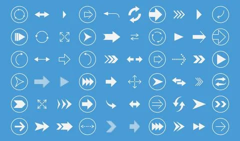 Icon arrow. Button sign. UI navigation interface. Cursor element. Right and.. Stock Illustration