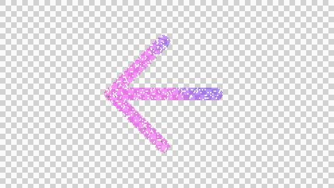 Icon arrow left is made up of LED square shapes. There are bright diodes and Illustrazione stock