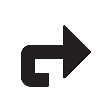 Icon arrow solid style pixel perfect. Stock Illustration