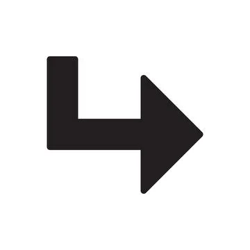 Icon arrow solid style pixel perfect. Ilustração Stock