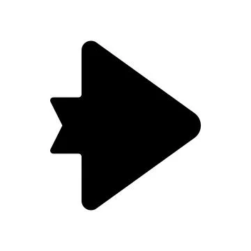 Icon arrow solid style pixel perfect. Stock Illustration