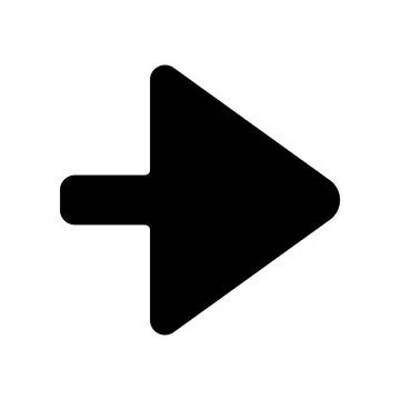 Icon arrow solid style pixel perfect. Stock Illustration