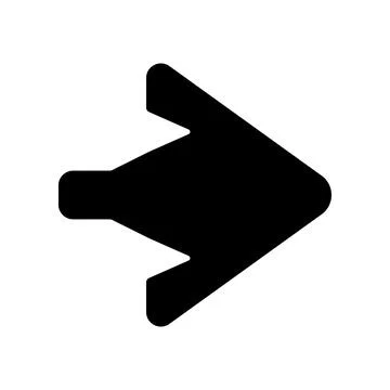 Icon arrow solid style pixel perfect. Stock Illustration