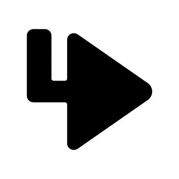 Icon arrow solid style pixel perfect. Stock Illustration