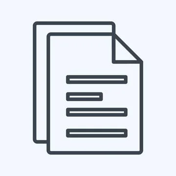 Icon Articles. suitable for Programming symbol. line style. simple design edi Stock Illustration