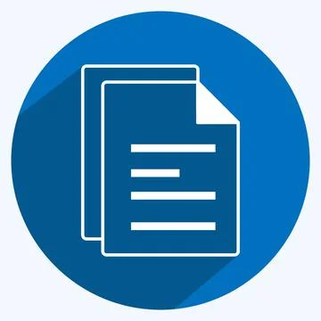 Icon Articles. suitable for Programming symbol. long shadow style. simple des Stock Illustration