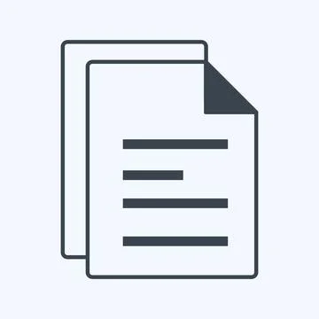 Icon Articles. suitable for Programming symbol. glyph style. simple design ed Illustrazione stock